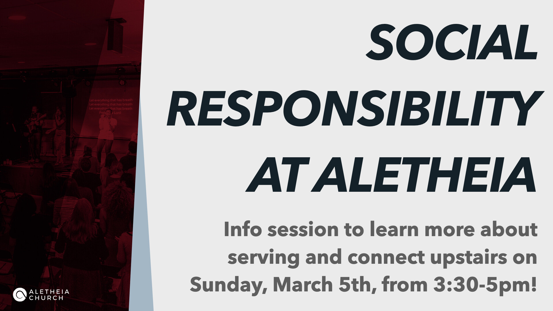 Info Session for Social Responsibility at Aletheia