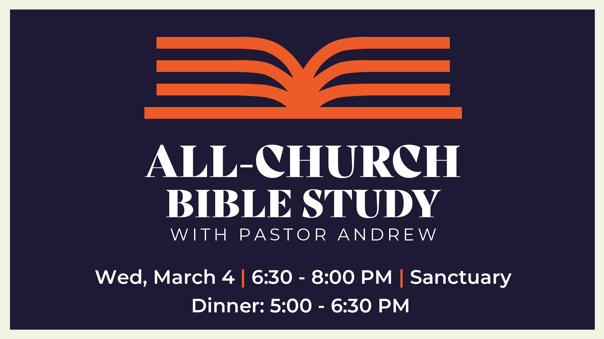 All-Church Bible Study with Pastor Andrew