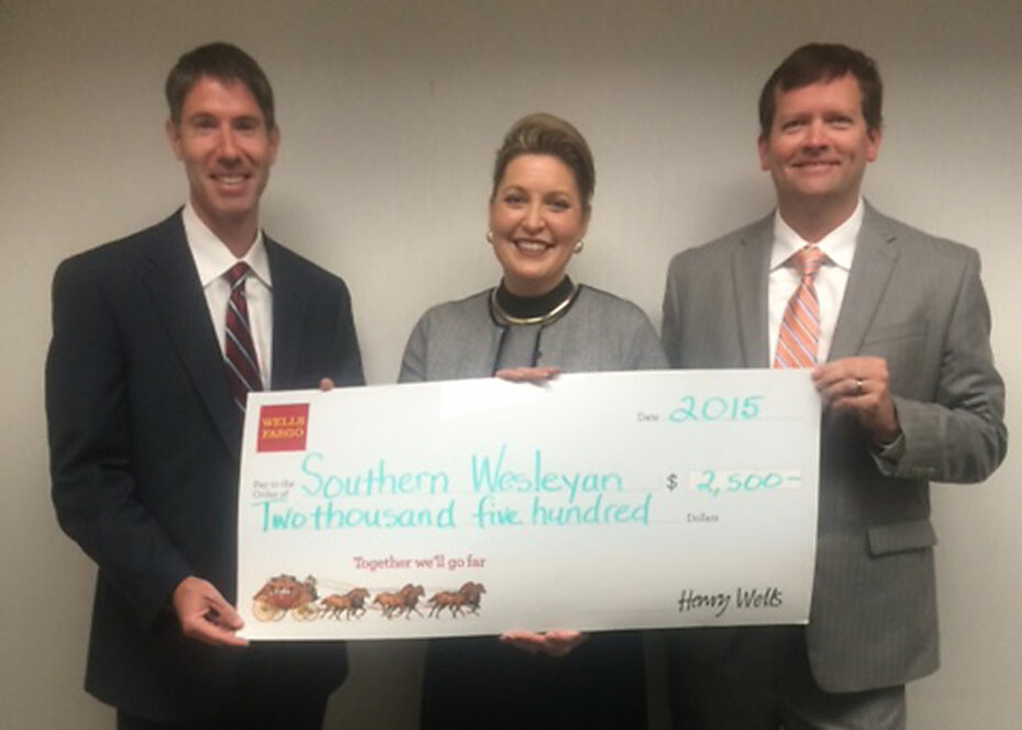 Southern Wesleyan University receives $2,500 grant from Wells Fargo