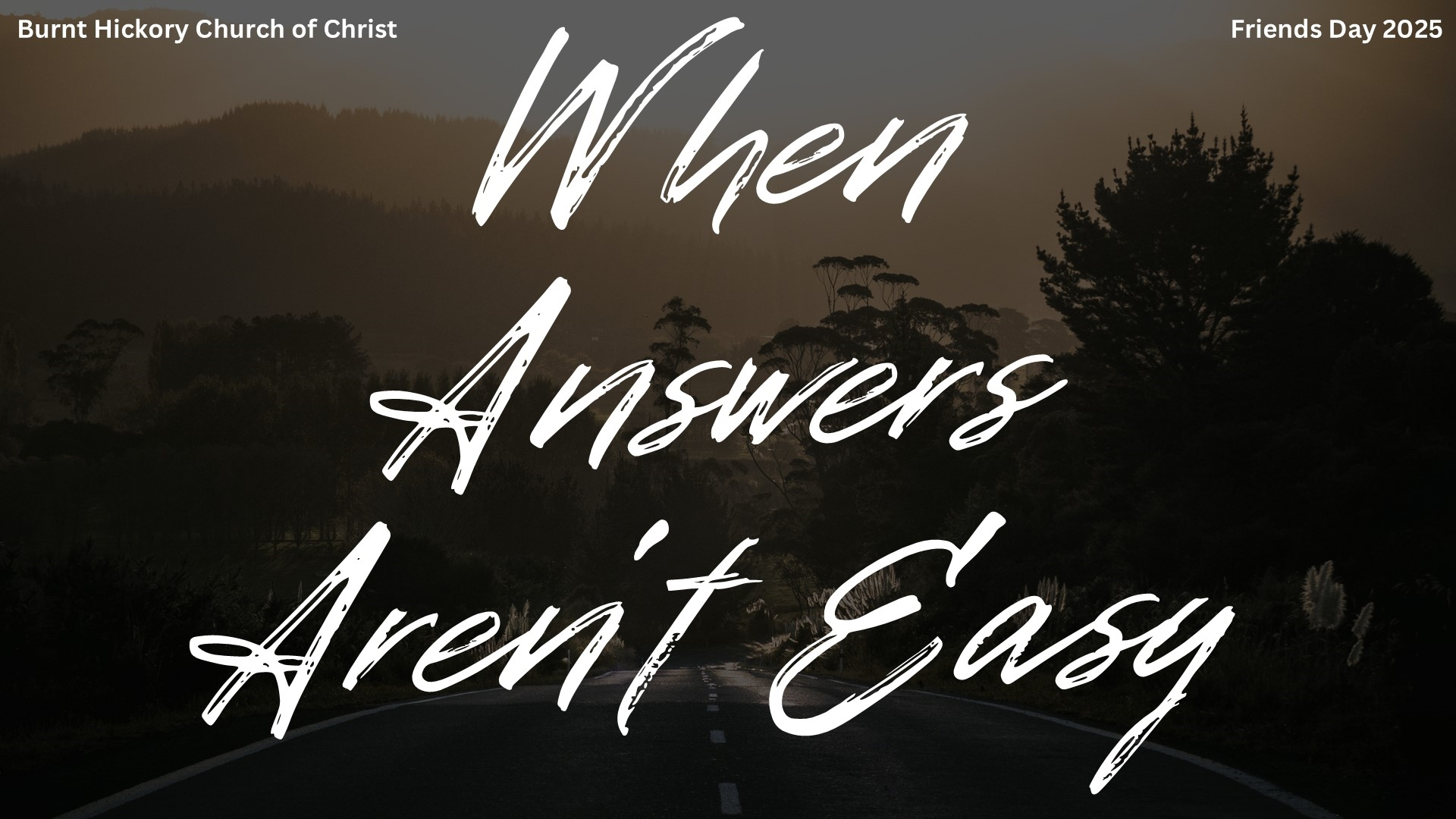 When Answers Are Not Easy episode artwork