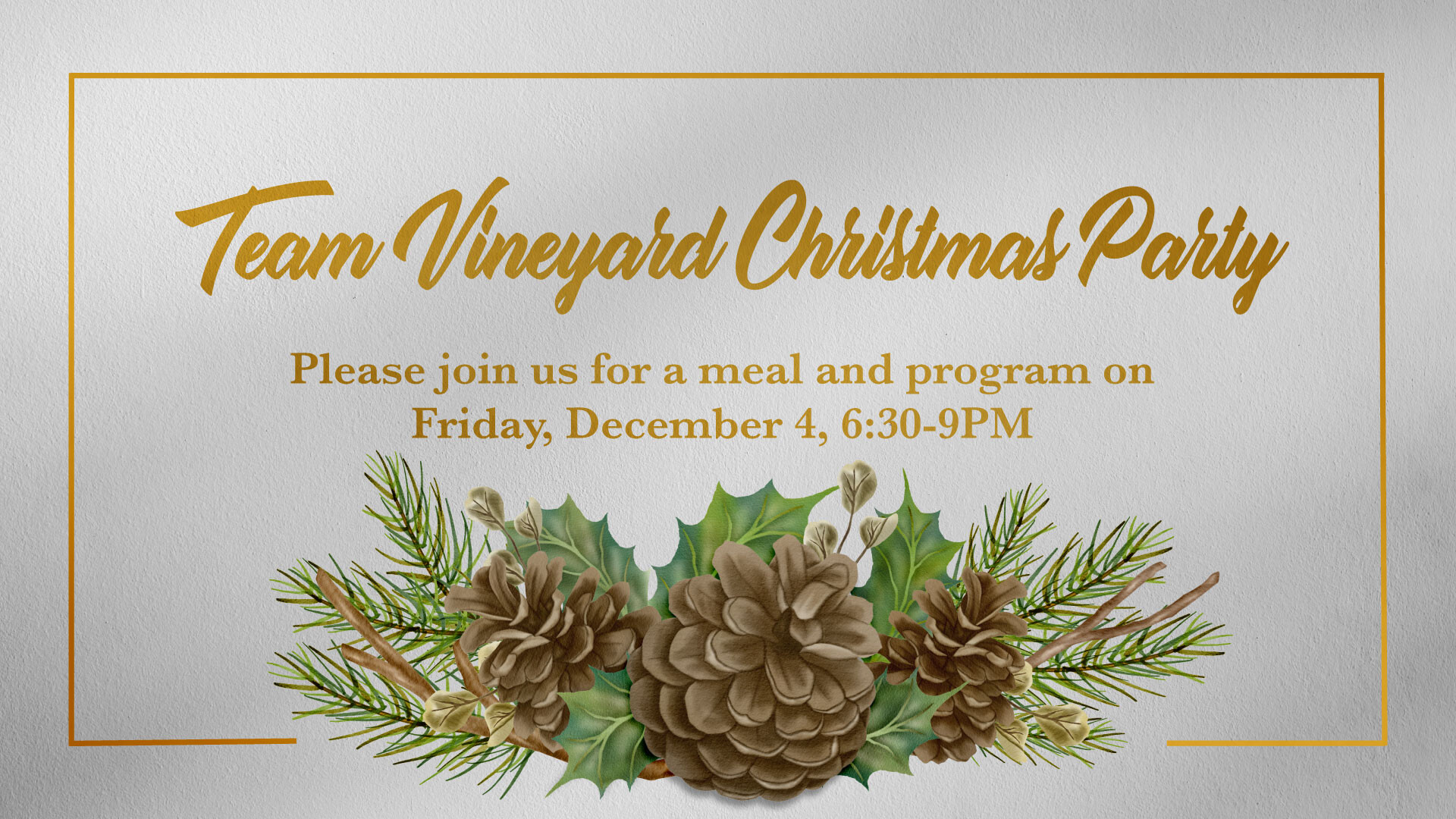 Team Vineyard Christmas Party 
