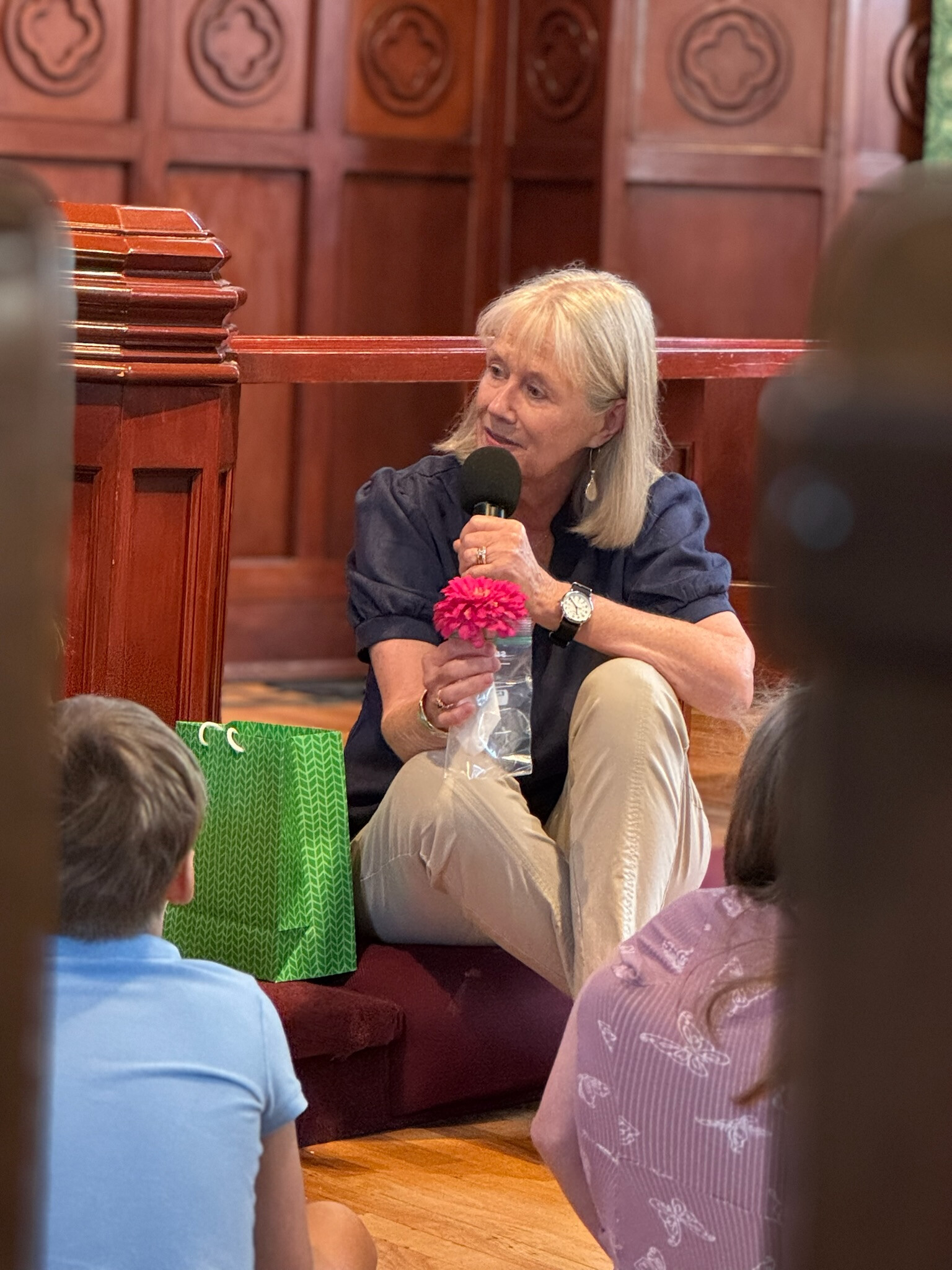 Teacher working with children in class