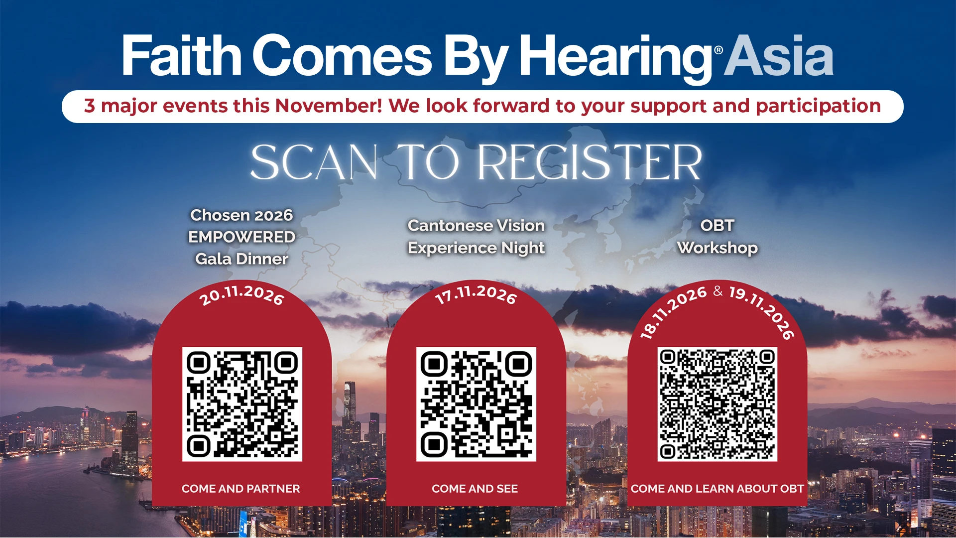 Faith Comes By Hearing November Events