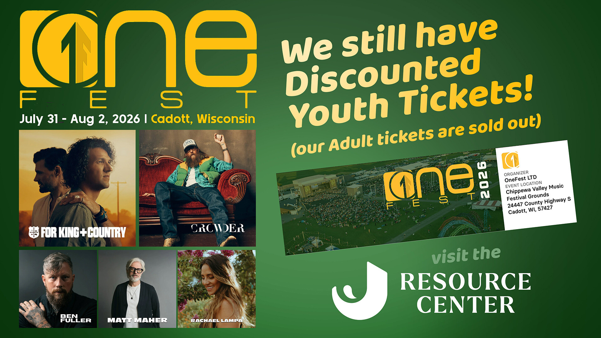 Discounted OneFest Tickets