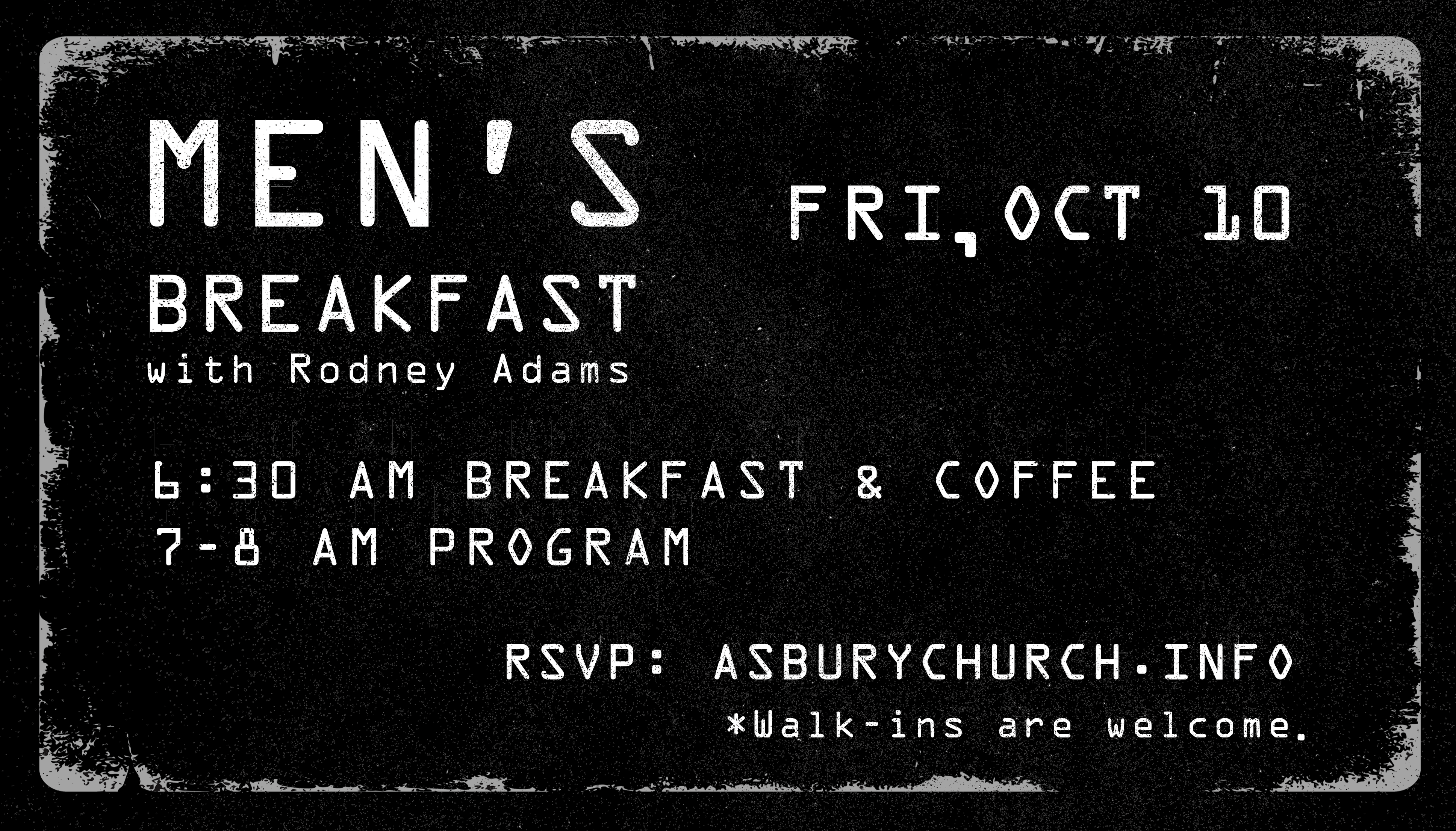 Men's Breakfast with Rodney Adams