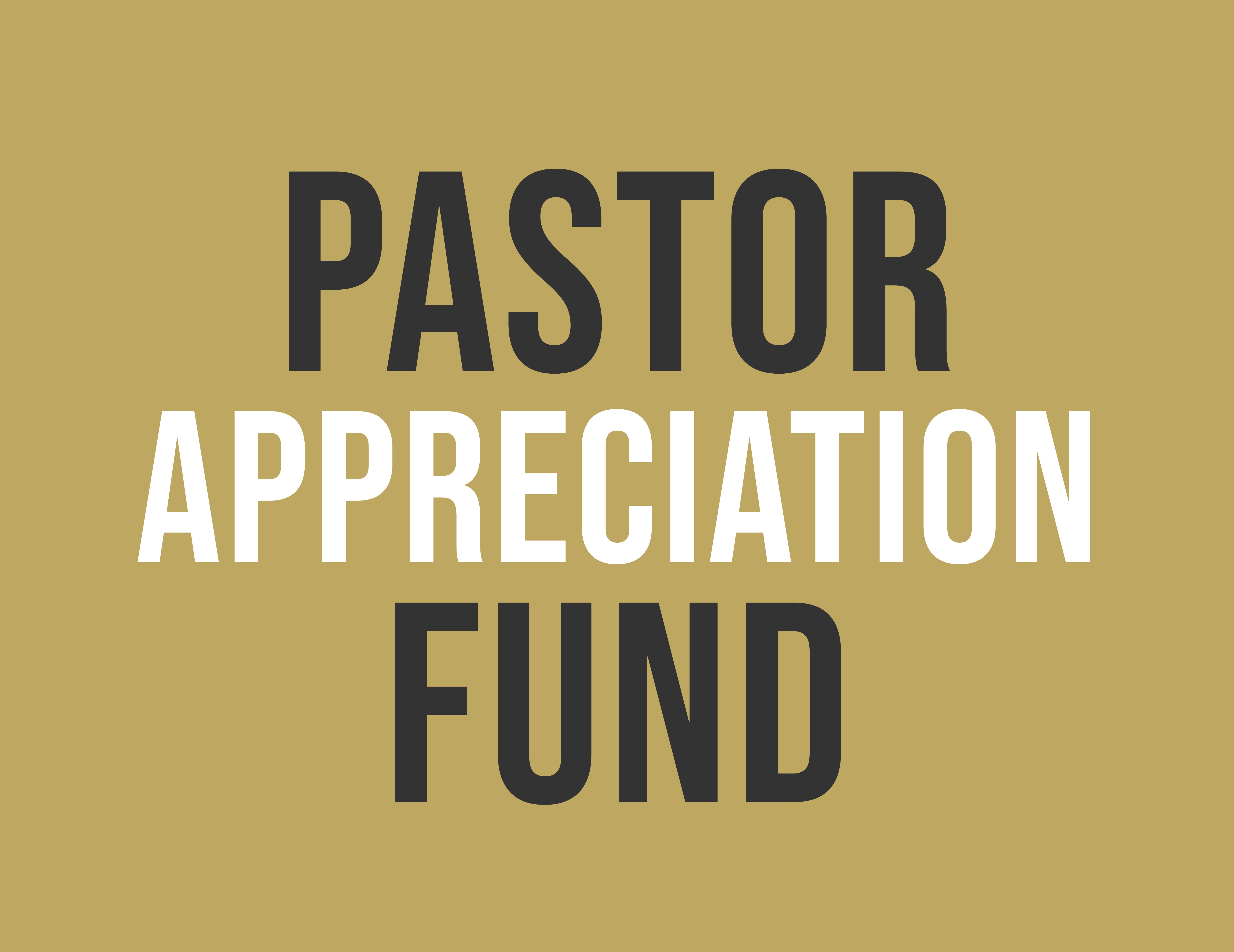 Pastor Appreciation Fundy