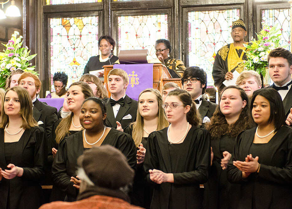 SWU Choir sings at Mother Emanuel