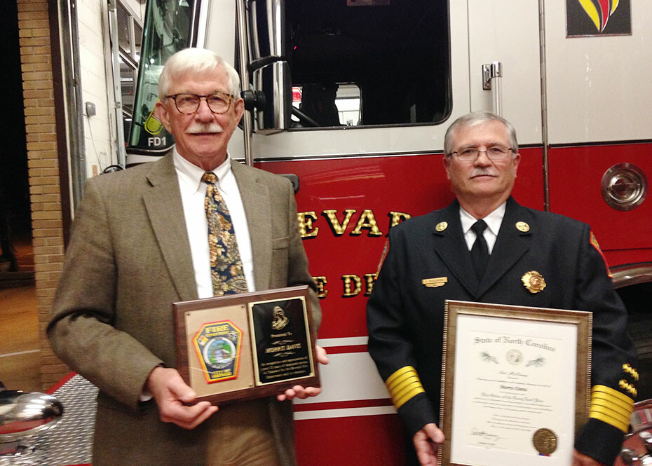 Alumnus recognized for service to fire department