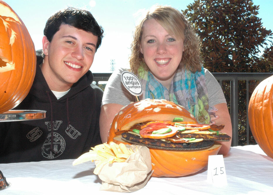 Southern Wesleyan students show off pumpkin carving skills