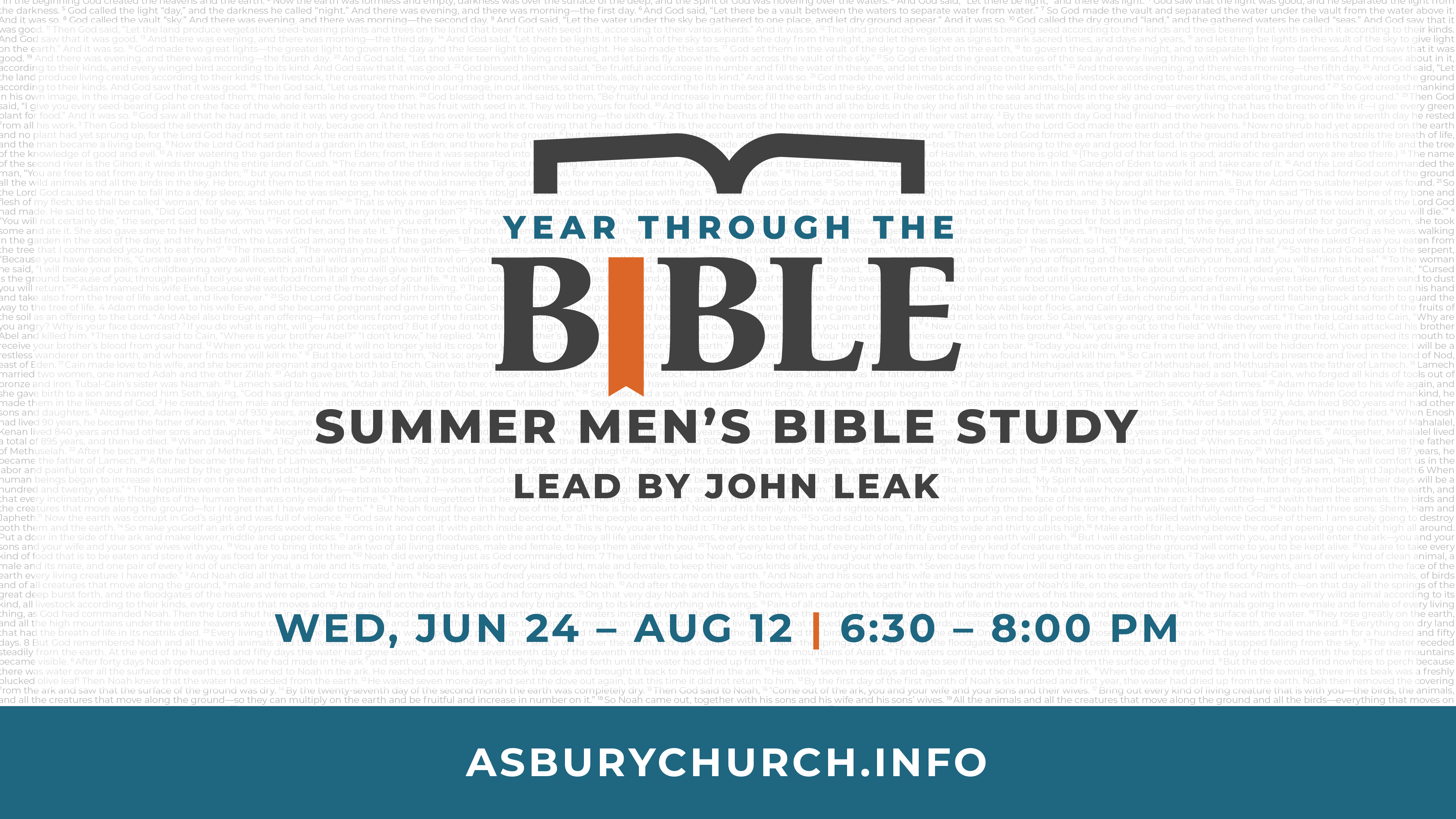 Year through the Bible Men's Bible Study