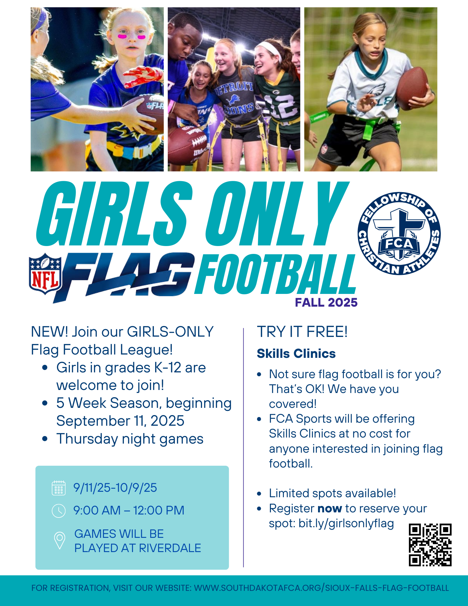FCA Girls Only Flag Football 