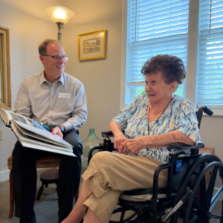 pastor visiting a home