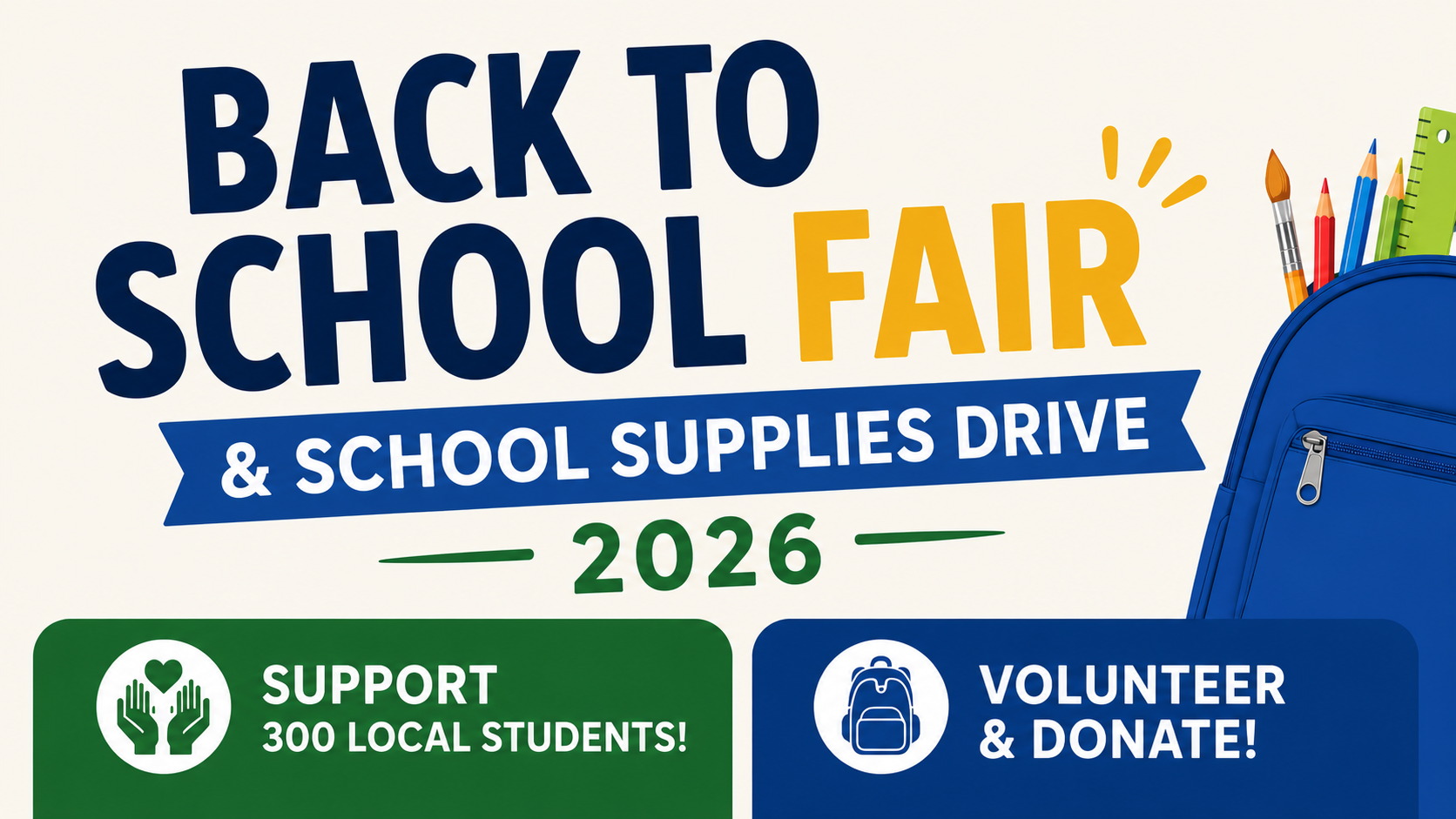 Back 2 School Fair & School Supplies Drive