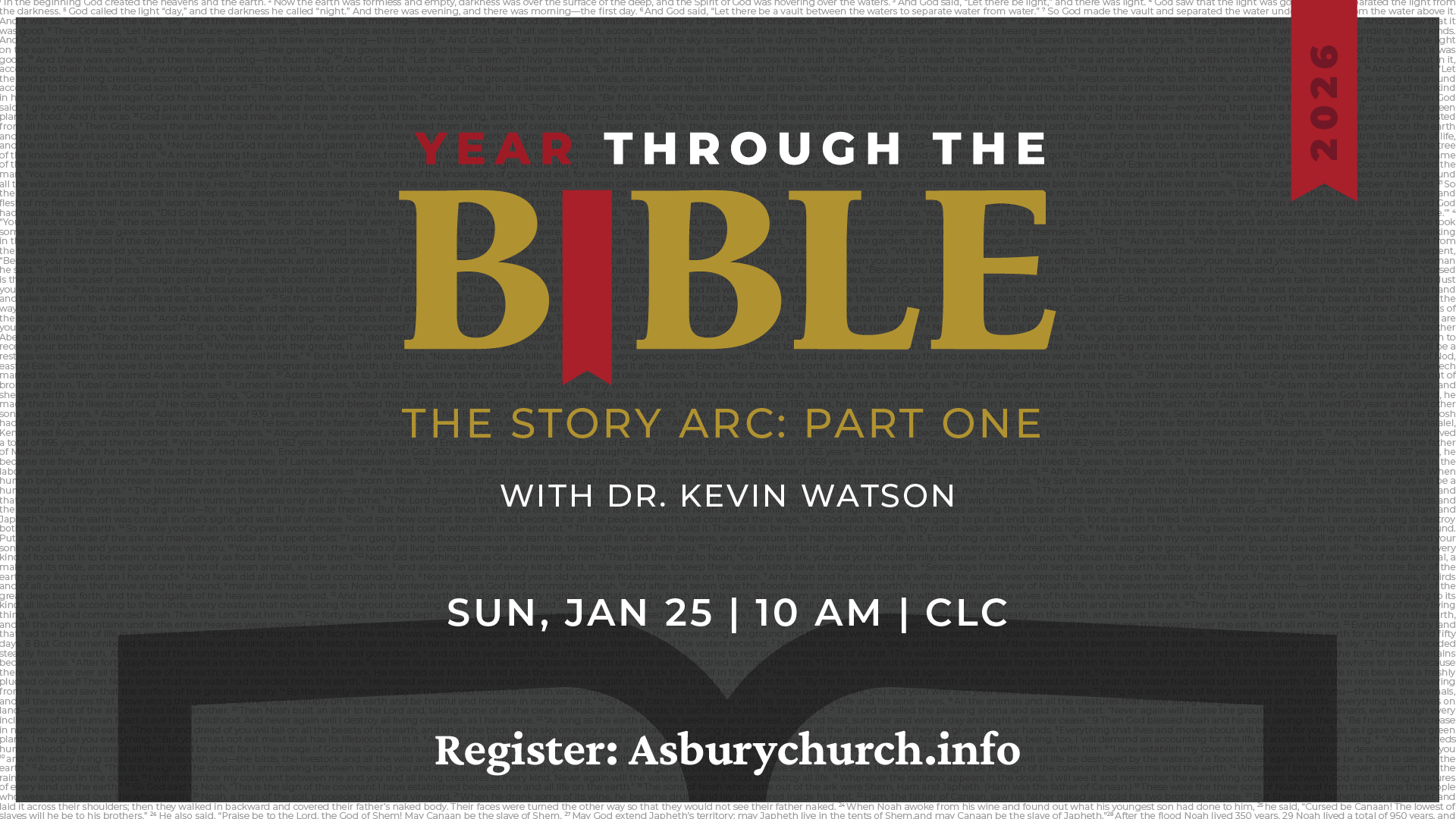 Year through the Bible: The Story Arc Part One
