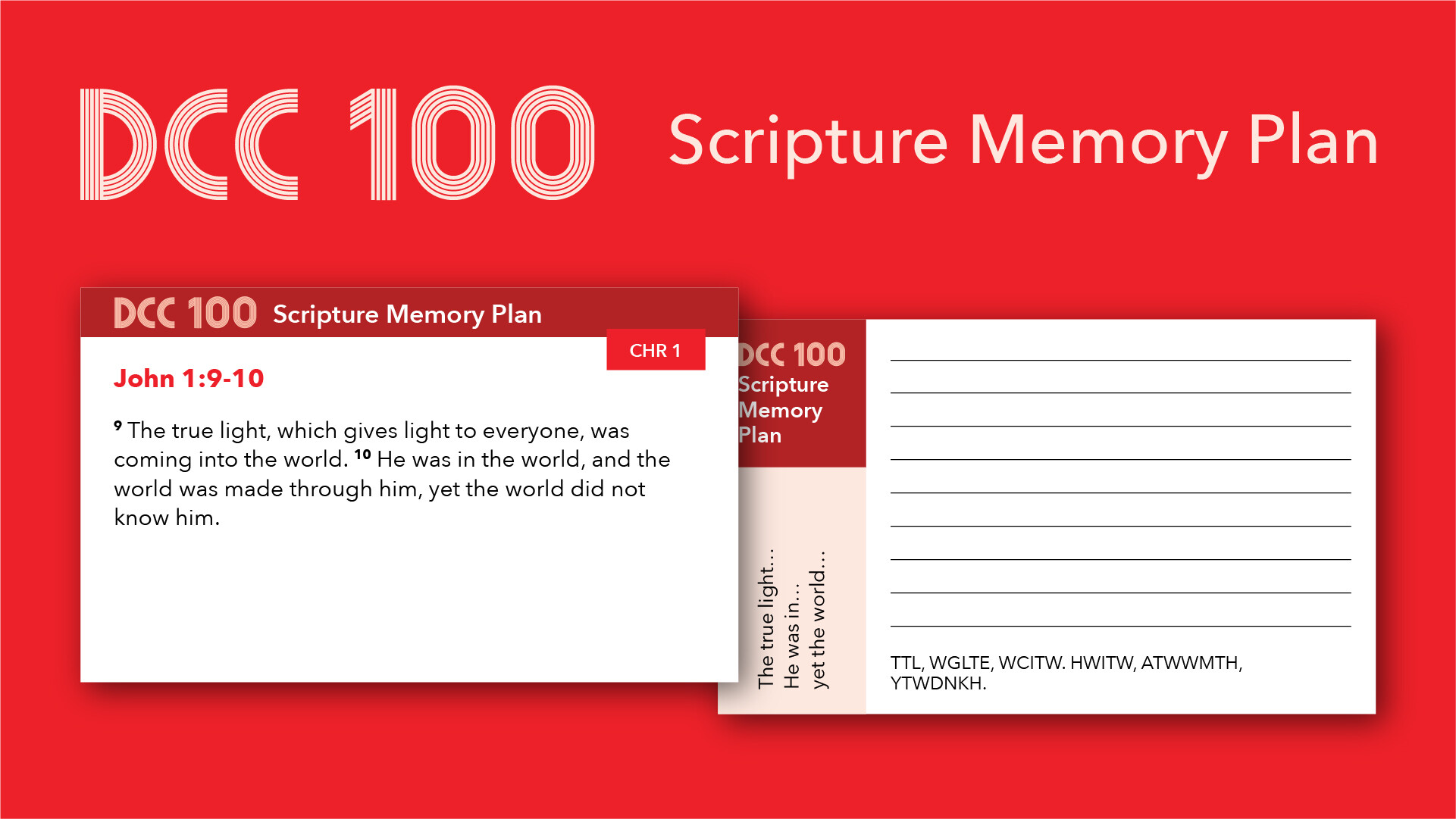 DCC 100 Scripture Memory Plan