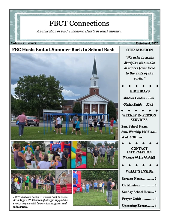 Homebound Newsletter