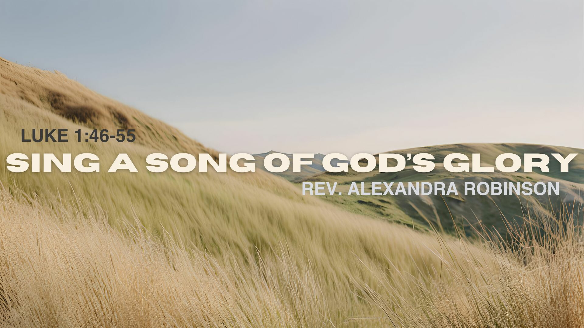 Sing a Song of God's Glory
