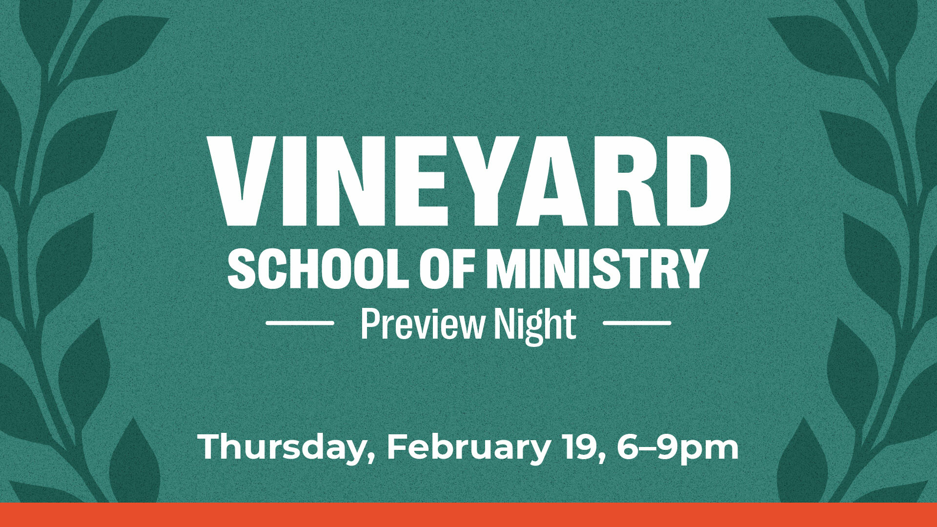 Vineyard School of Ministry Preview Night 