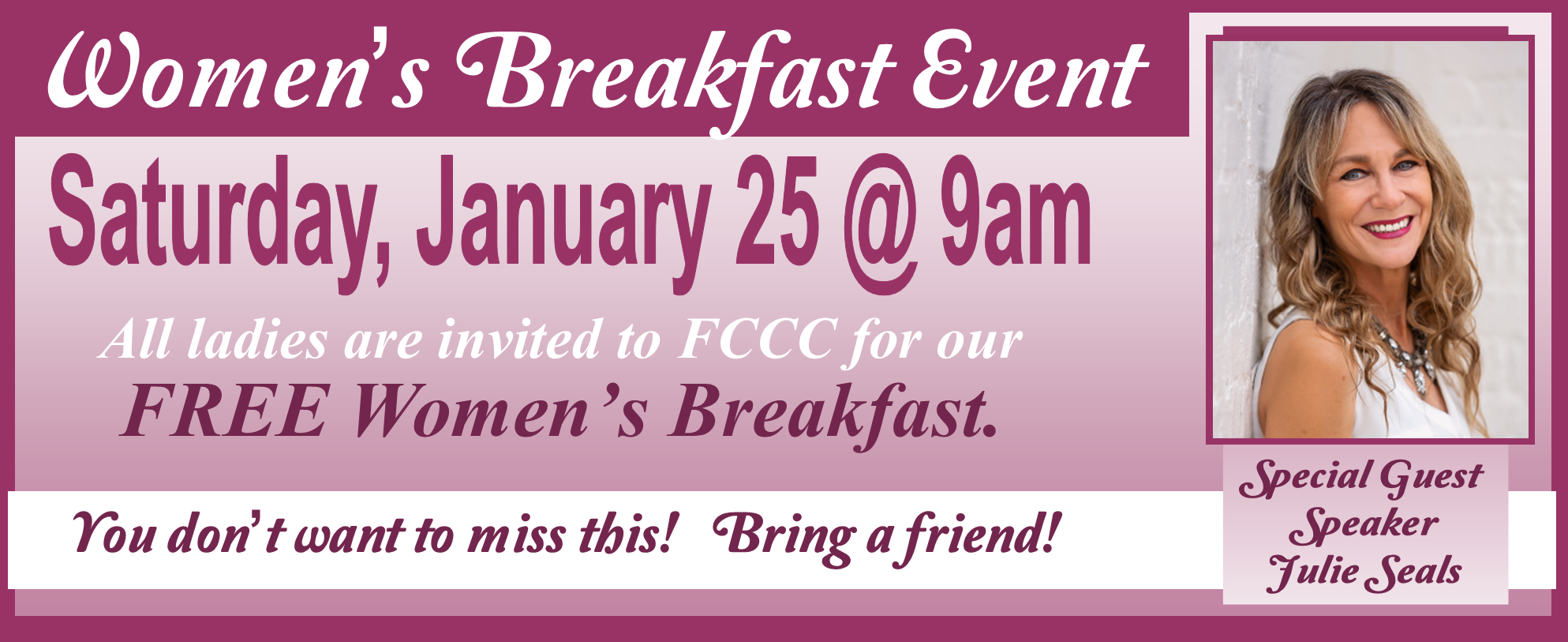 Women's Breakfast Event Web Banner