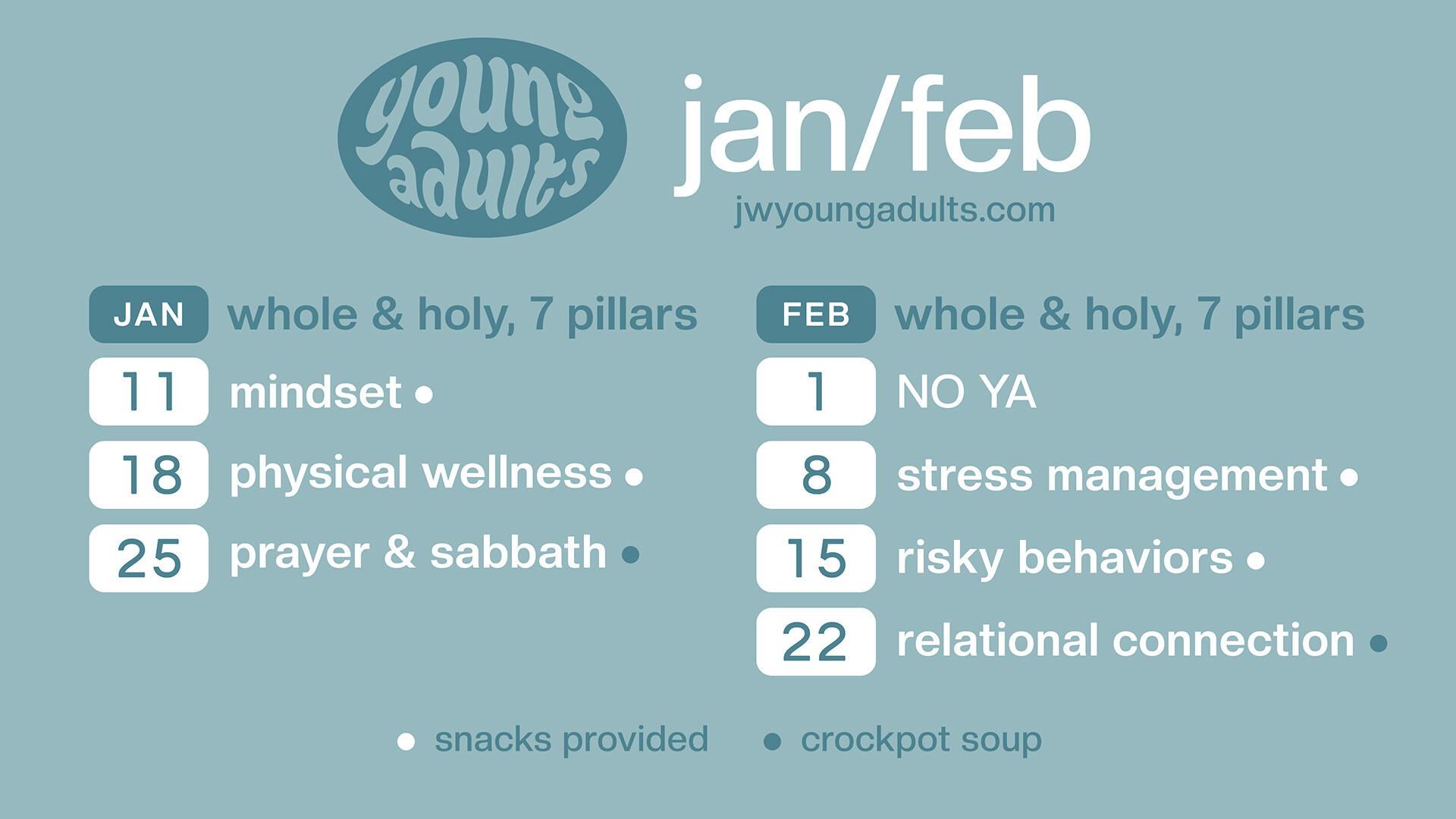 YA Calendar Jan/Feb