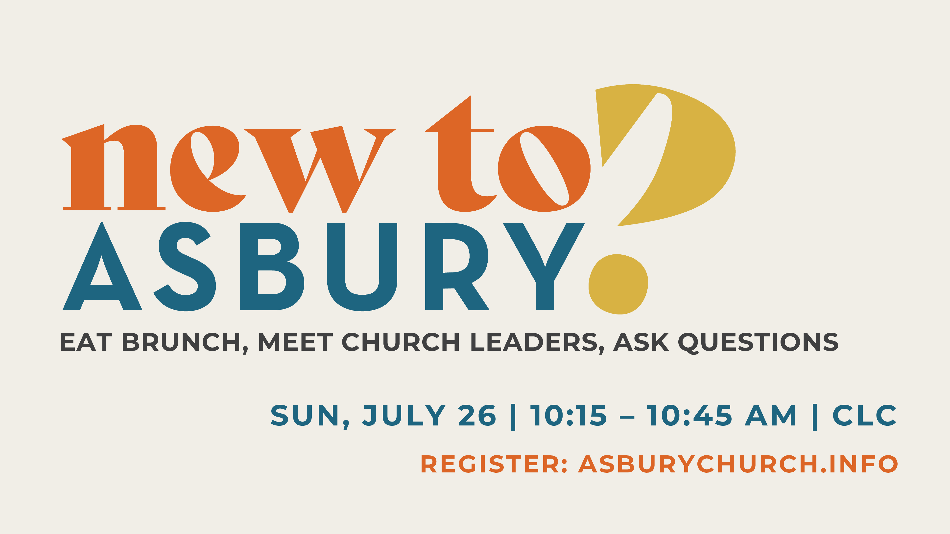 New to Asbury Brunch