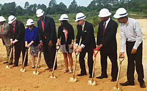 Specter takes part in groundbreaking