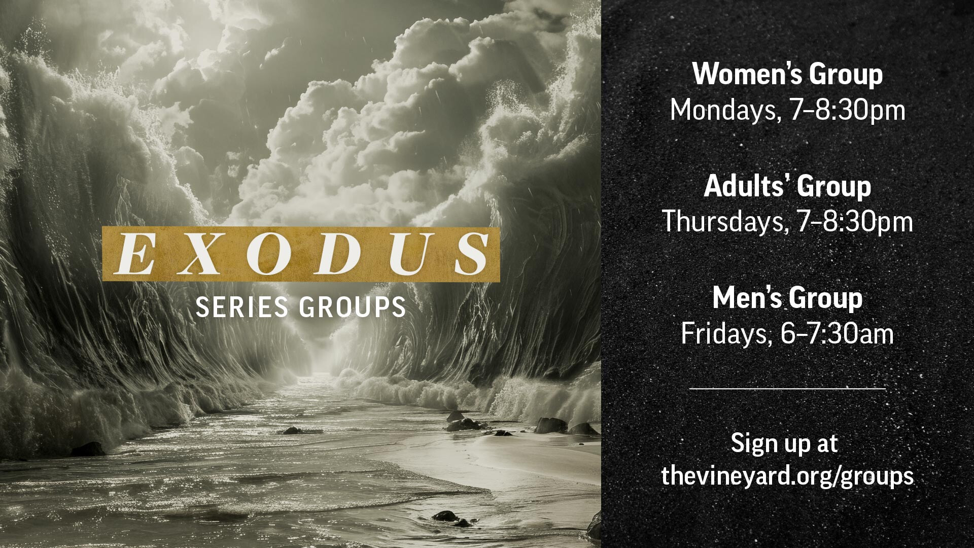 "Exodus" Message Series Adult