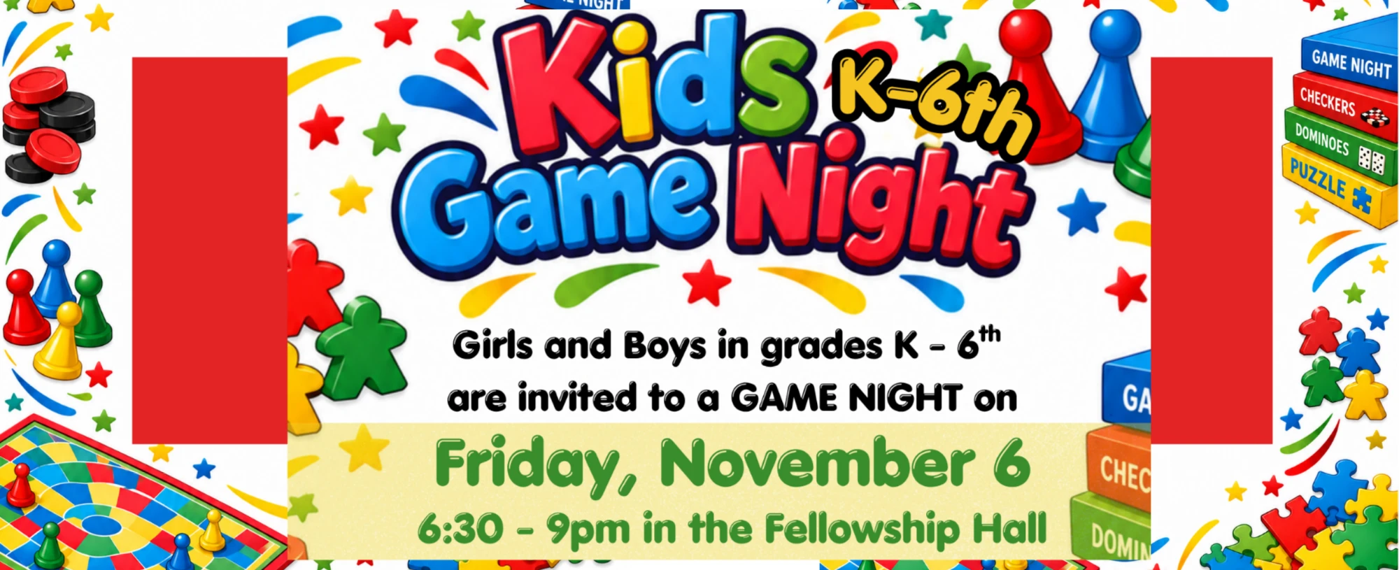 Kids Game Night 11-6-26 Web Banner