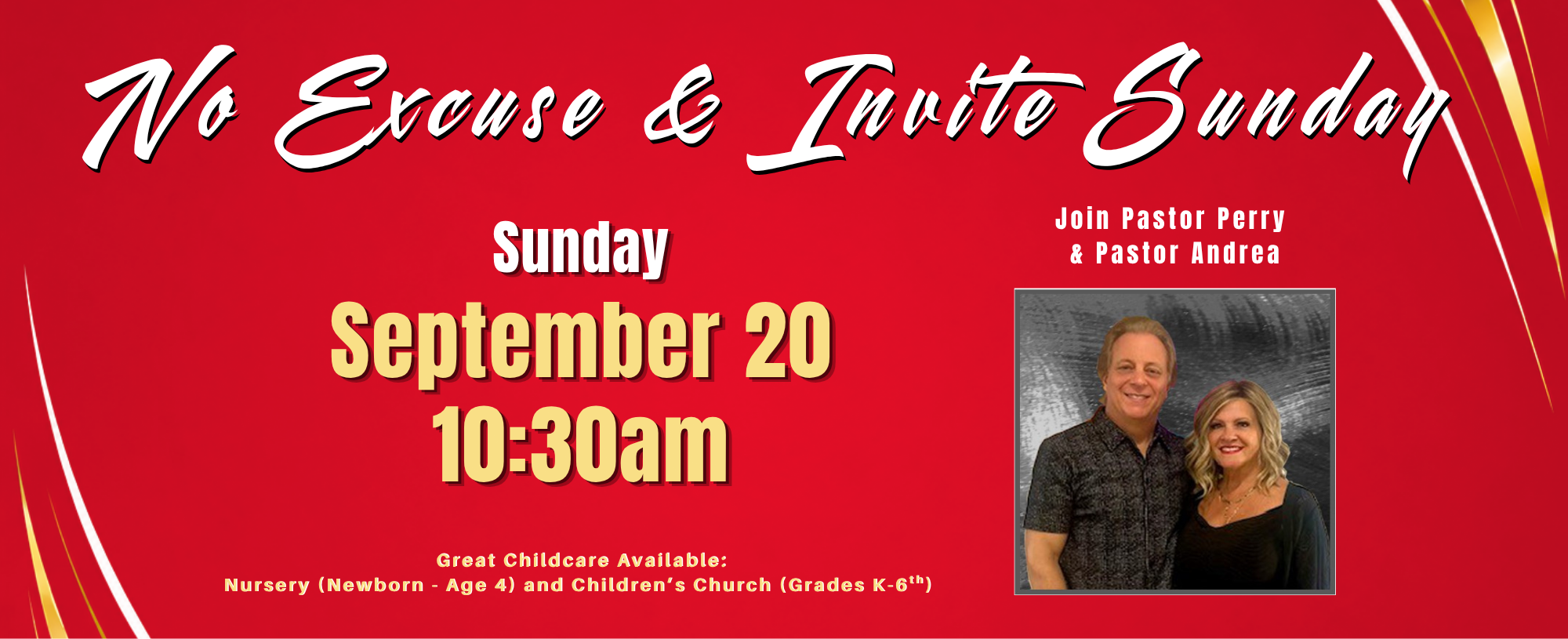 No Excuse & Invite Sunday Web Banner