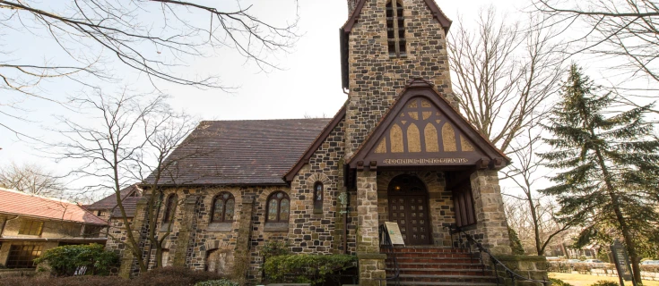 Our historic sanctuary as seen from Ascan Ave