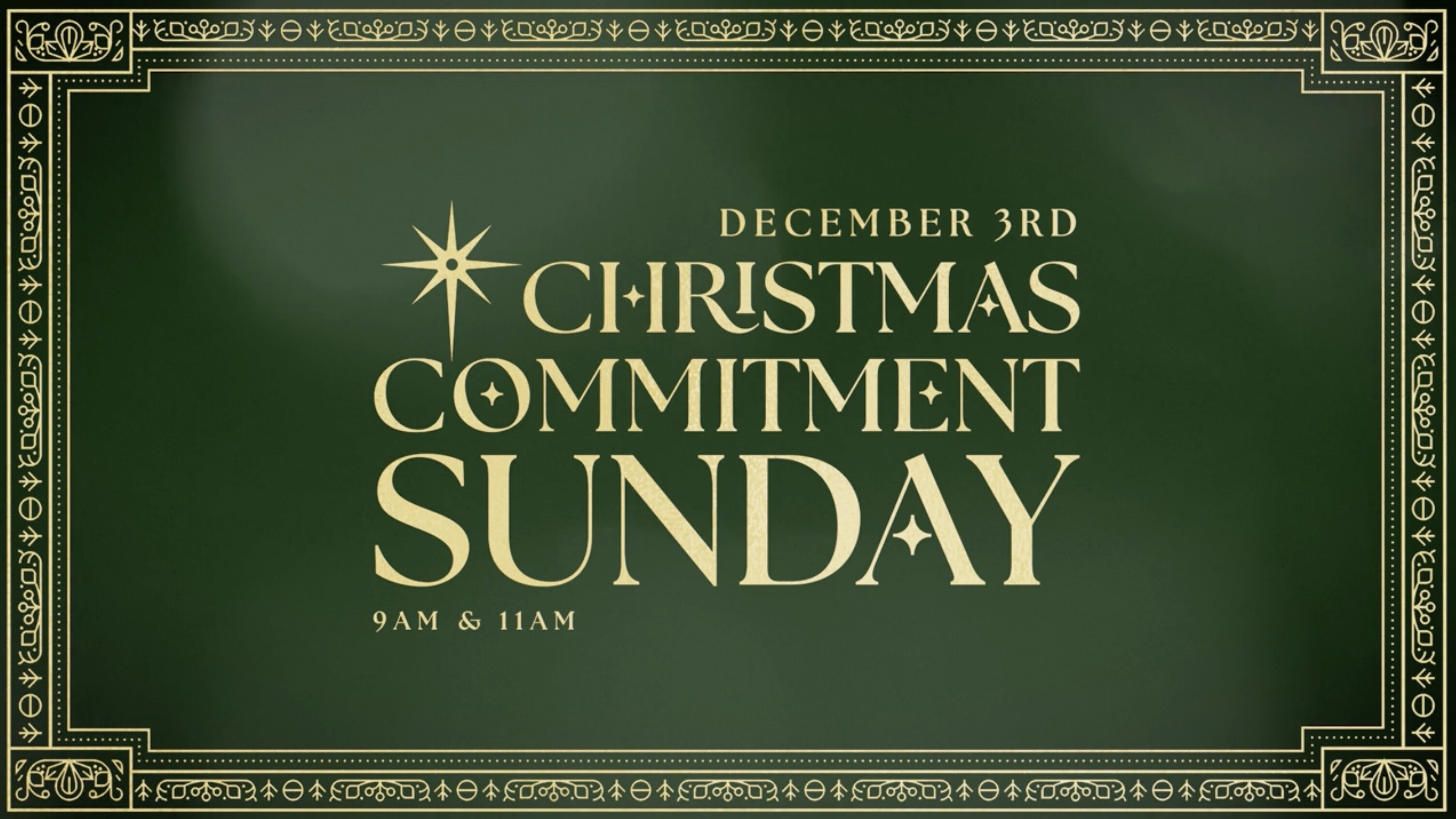 Christmas Commitment Sunday