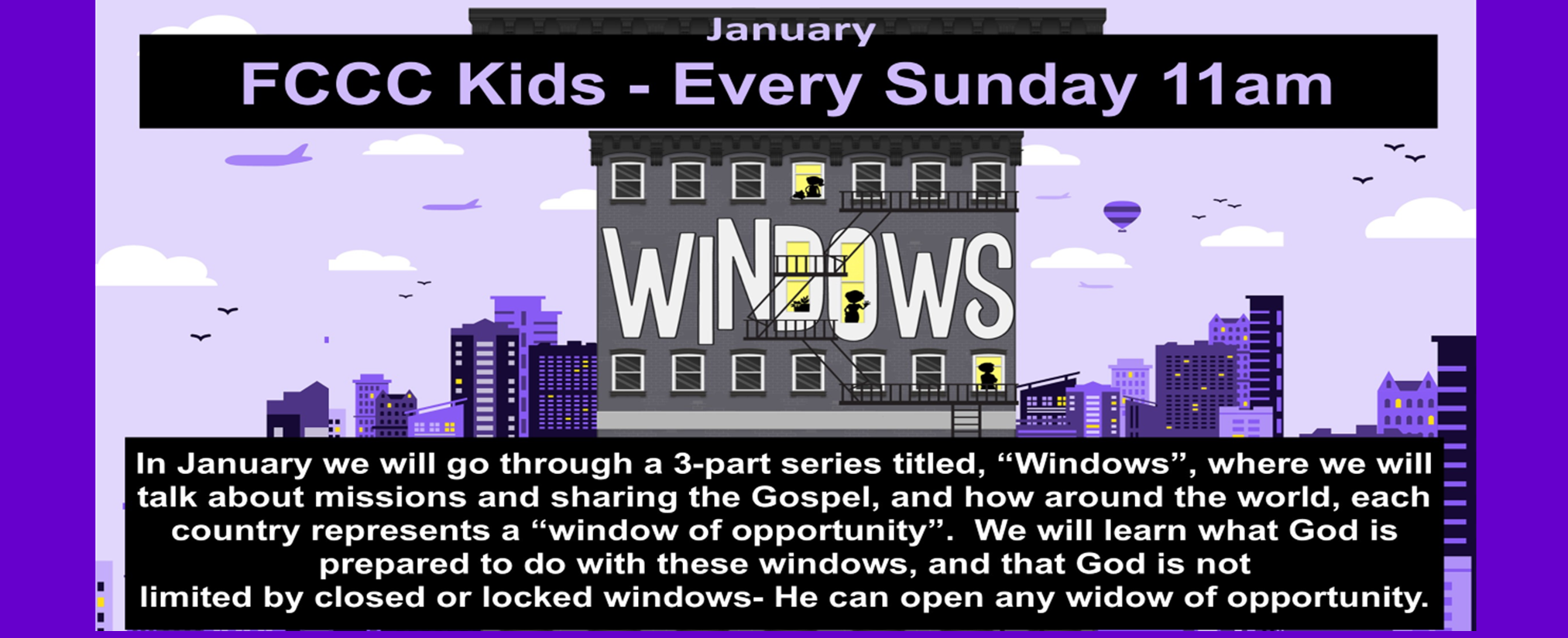 January FCCC Kids - Windows Web Banner