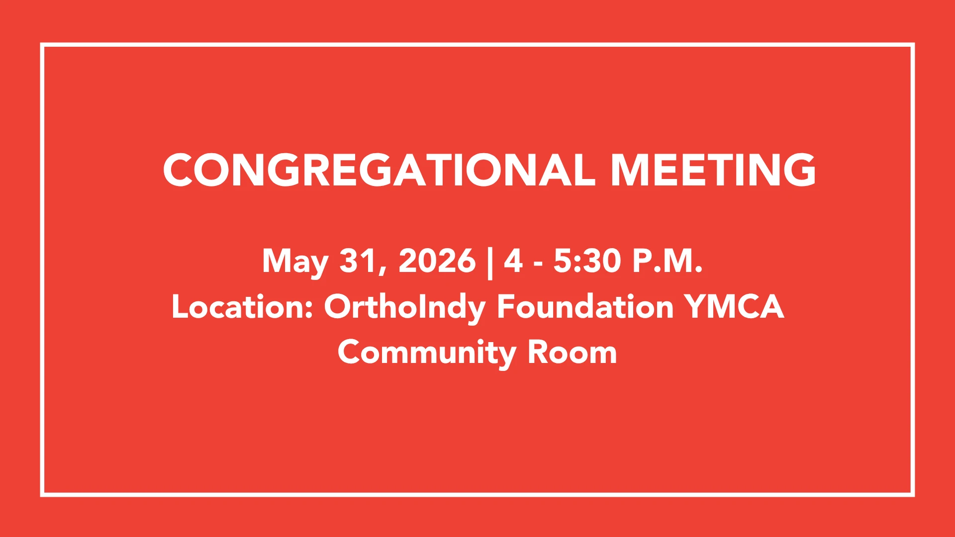 March Congregational Meeting