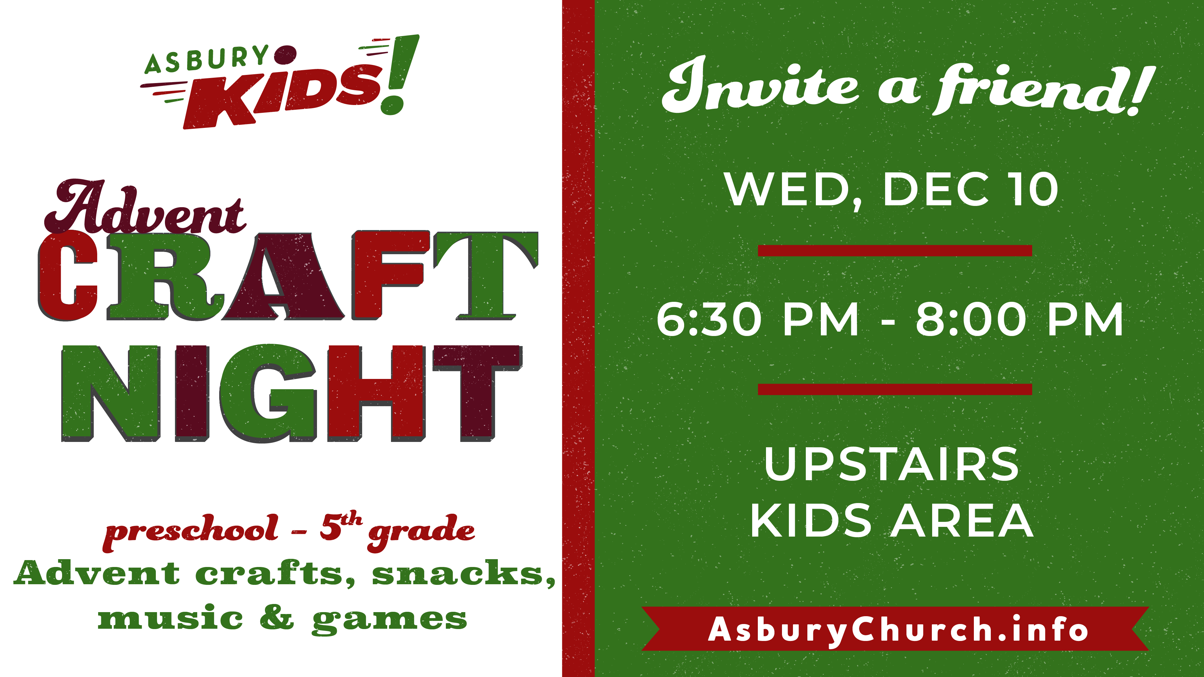 AsburyKids Advent Family Craft Night