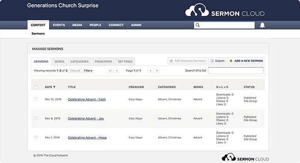 Sermon Cloud Backend