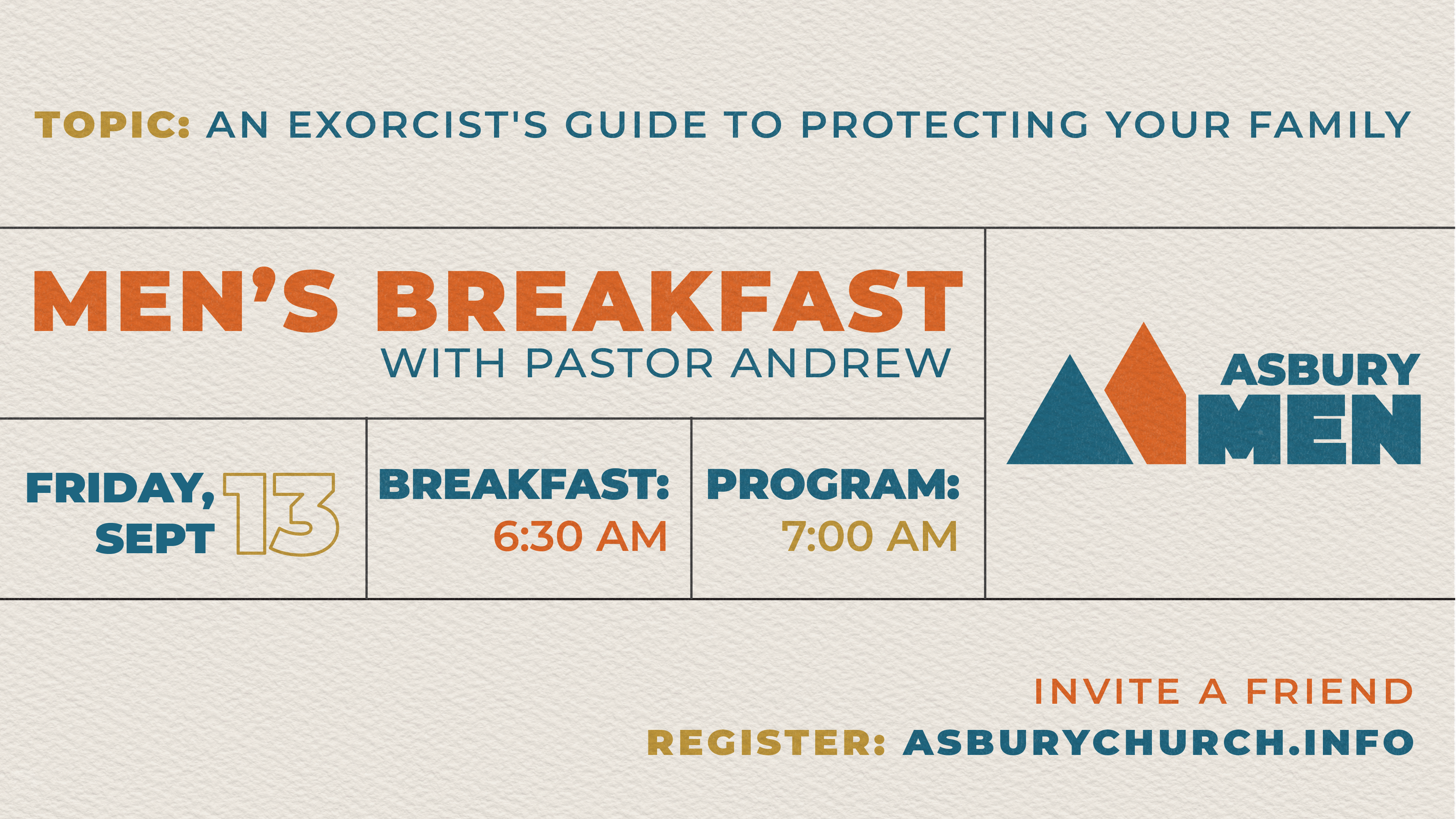 Men's Breakfast with Pastor Andrew