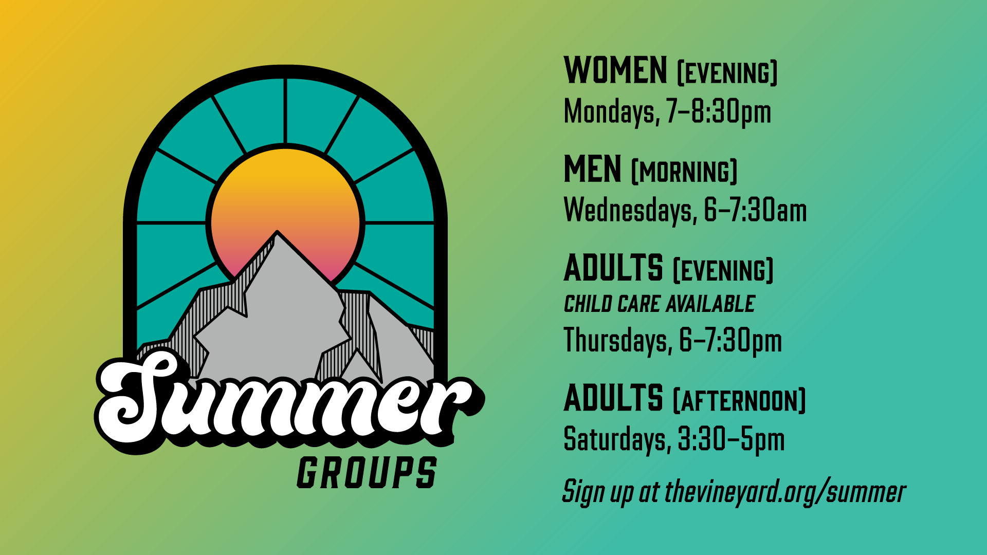 Summer on the Mount Adult Group 