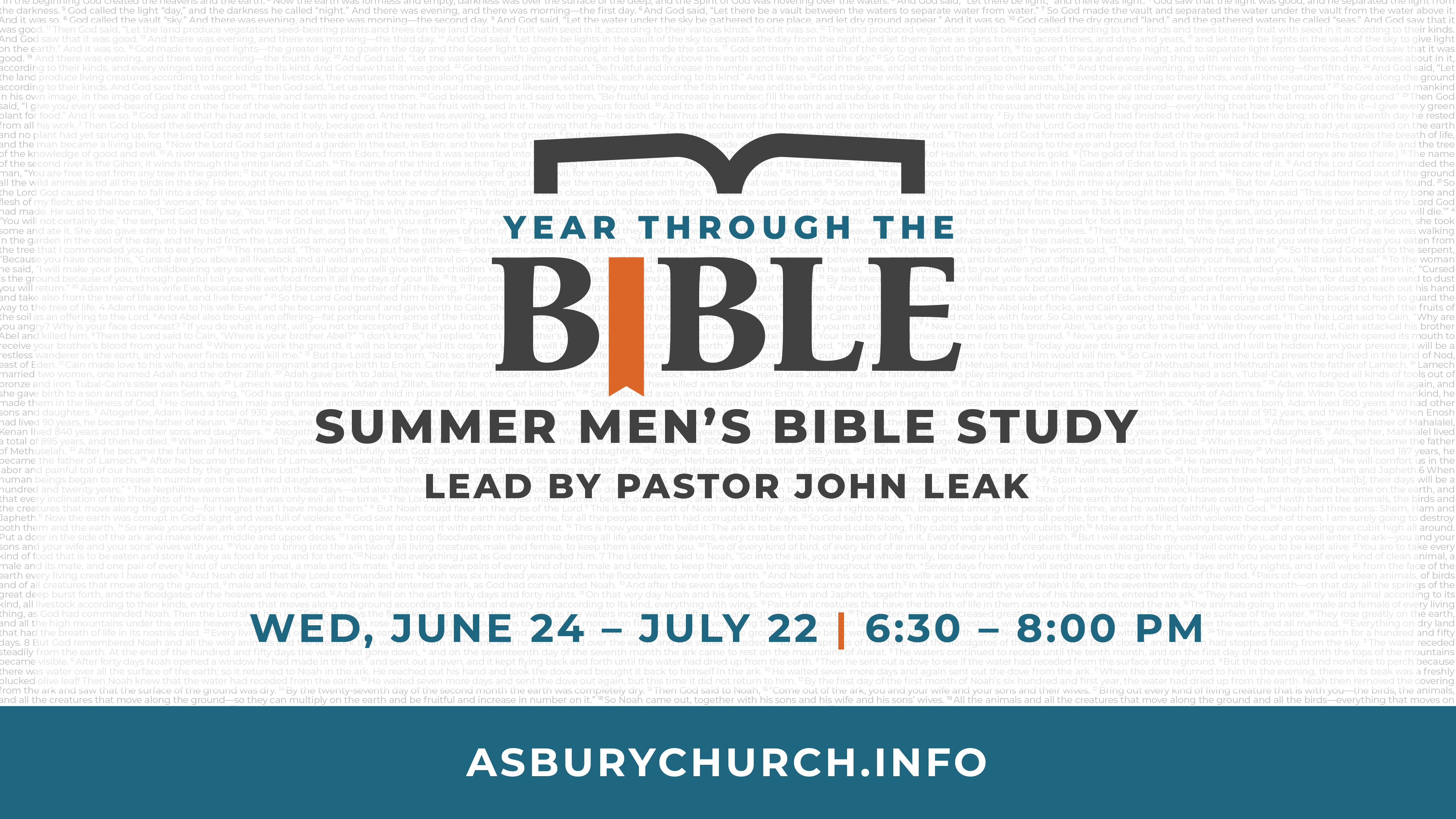 Year through the Bible Men's Bible Study