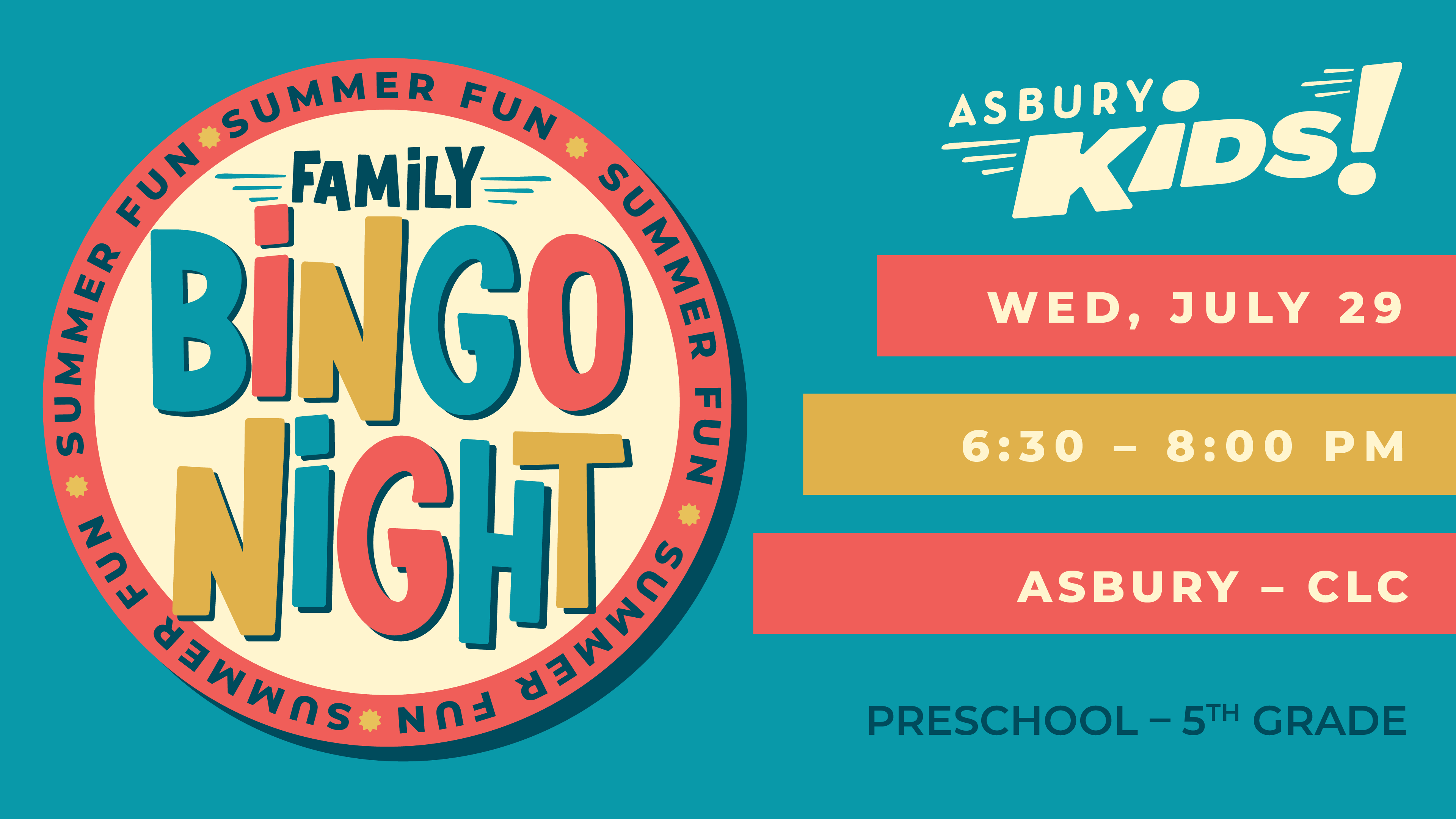AsburyKids Family Bingo Night