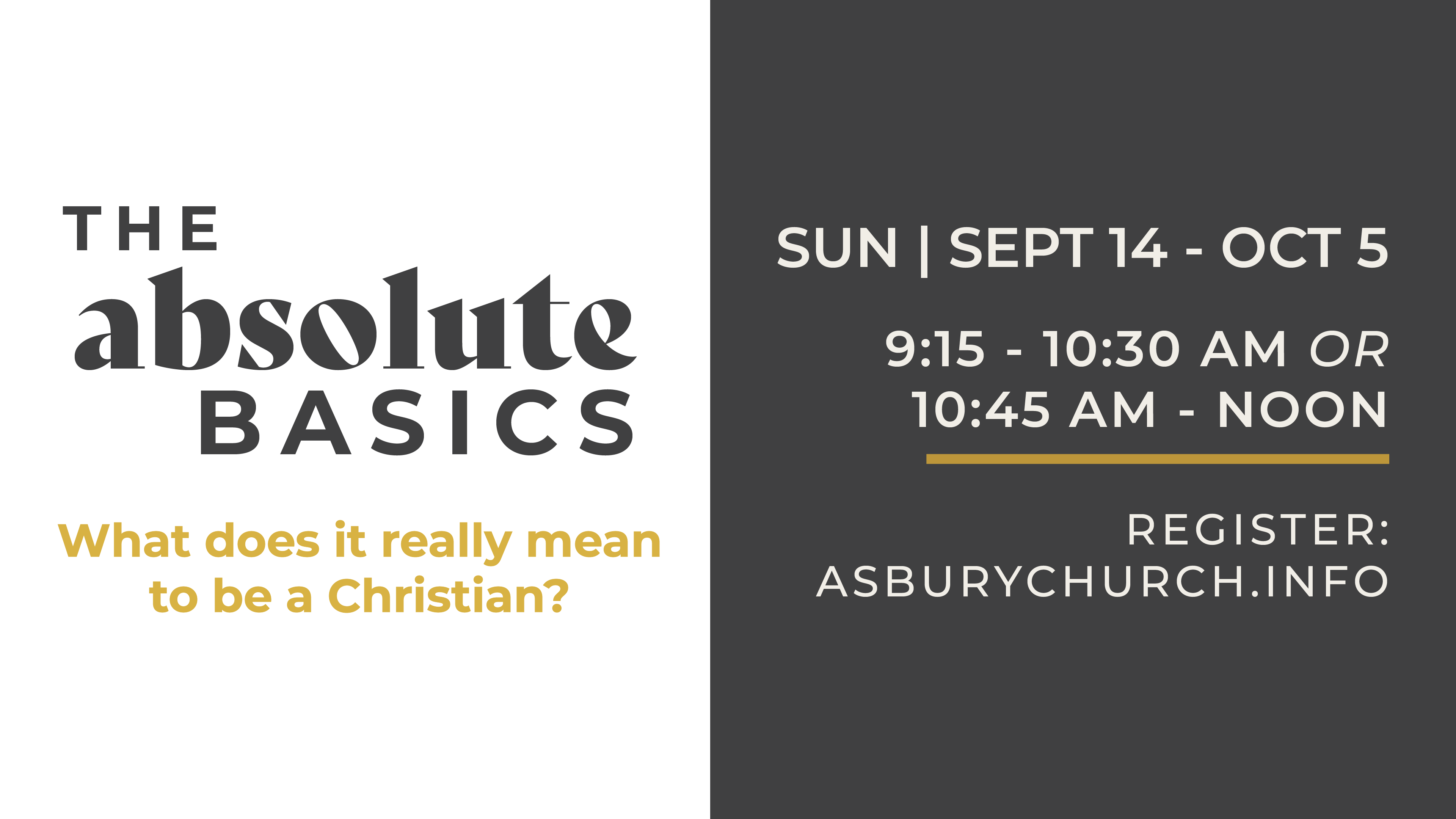 The Absolute Basics