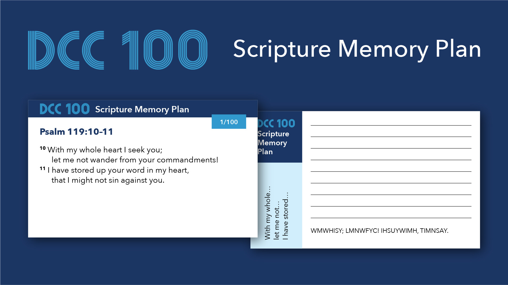 DCC 100 Scripture Memory Plan