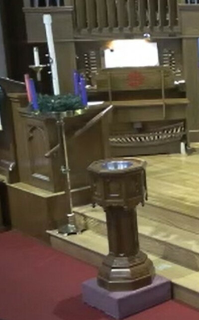 Present Baptismal Font at St. Paul