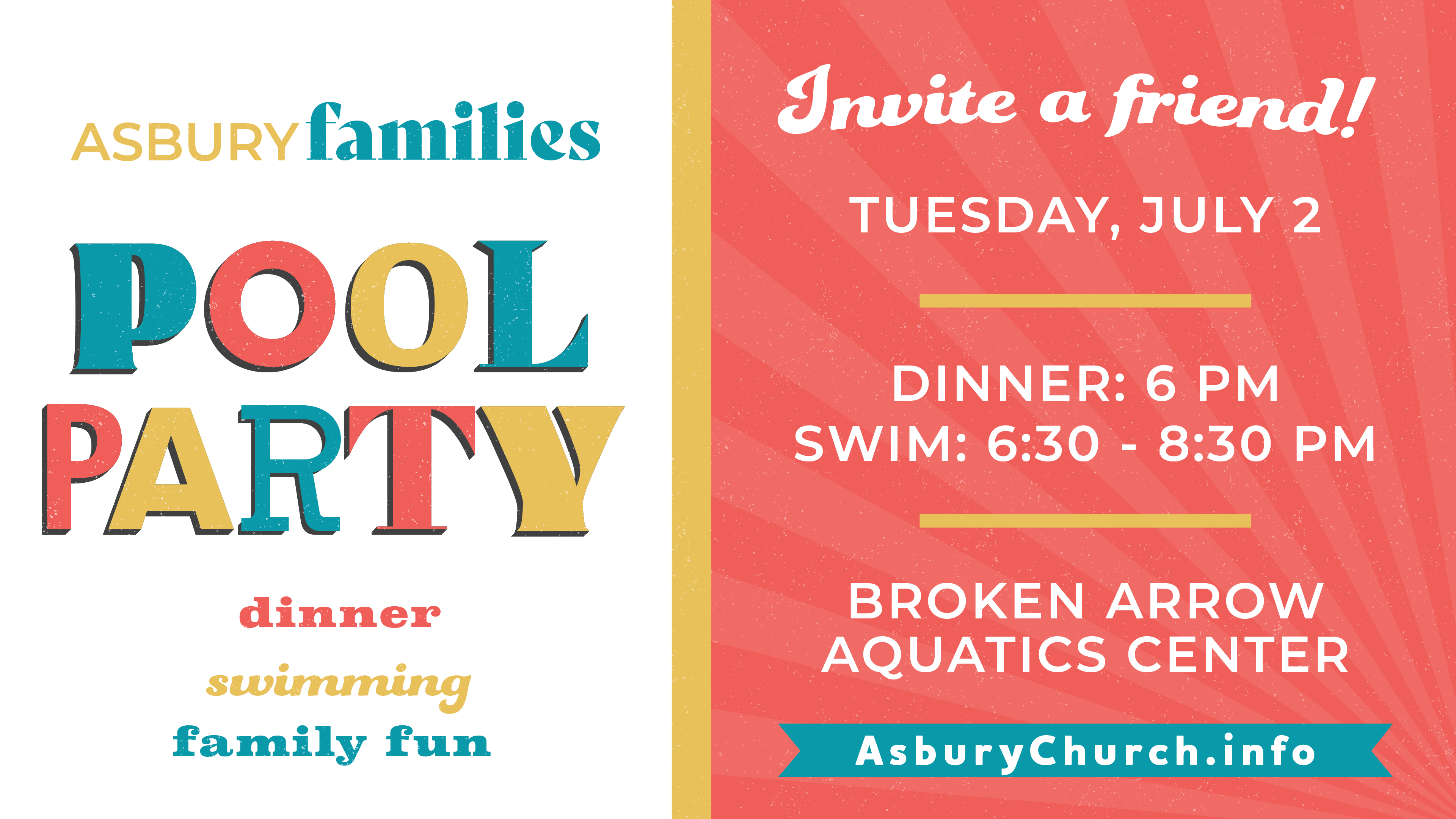 Asbury Families Pool Party