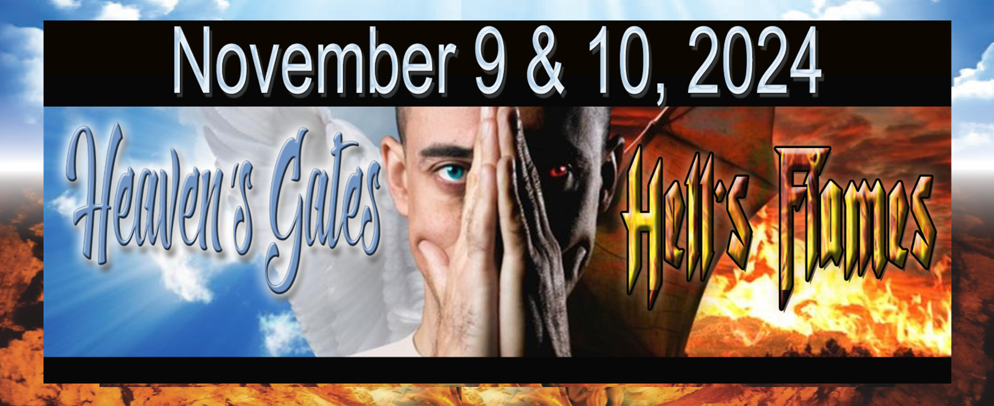 Heaven's Gates Hell's Flames Web Banner 2024