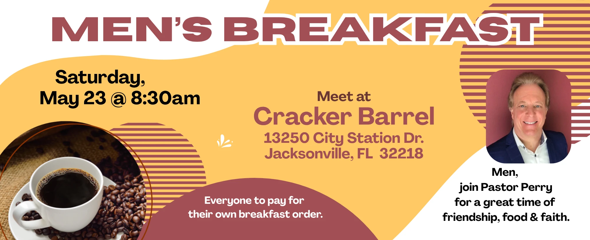 Men's Breakfast Saturday 5-23-26 Web Banner