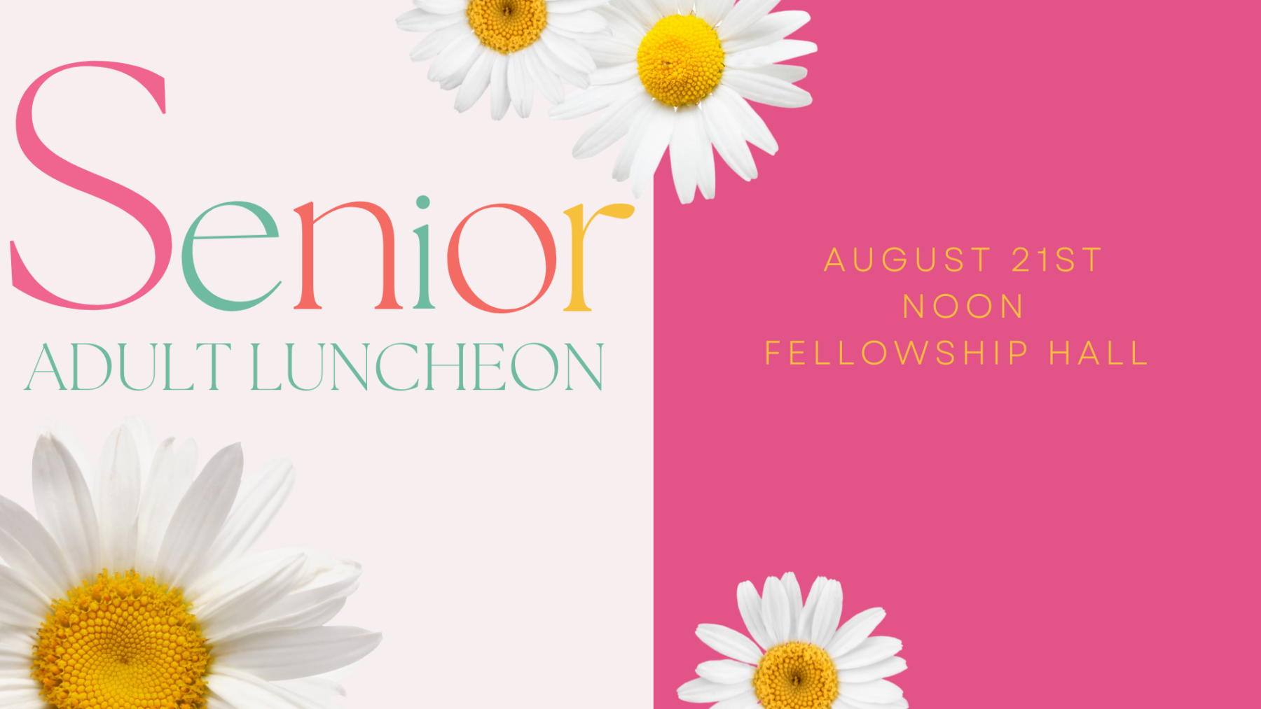 Senior Adult Luncheon and Devotion 