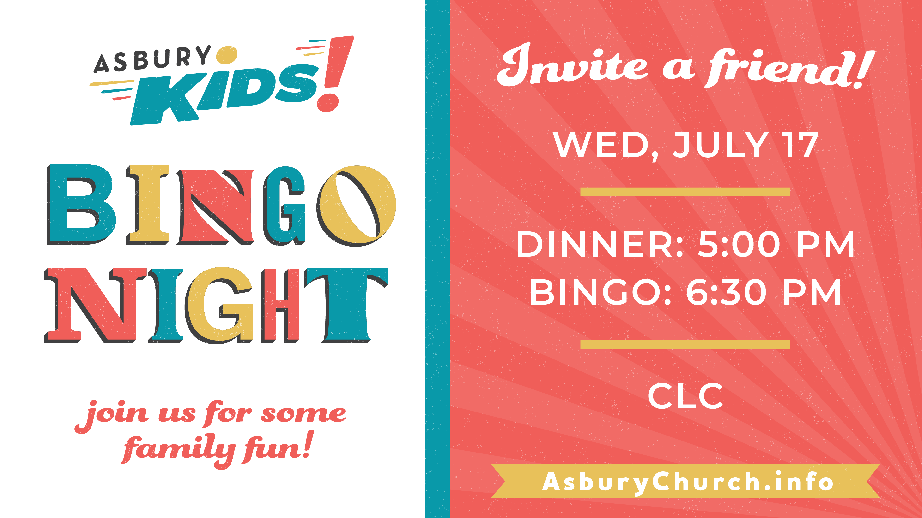 AsburyKids Bingo Night 