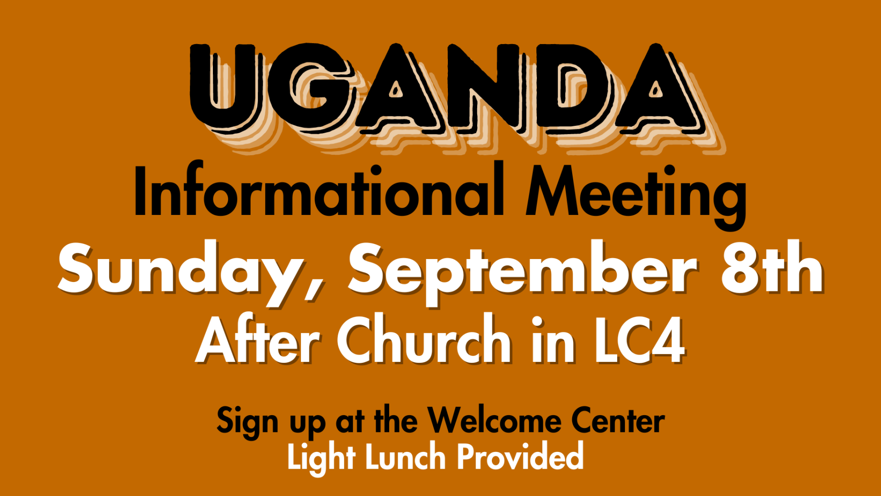 Uganda Missions Trip Informational Meeting