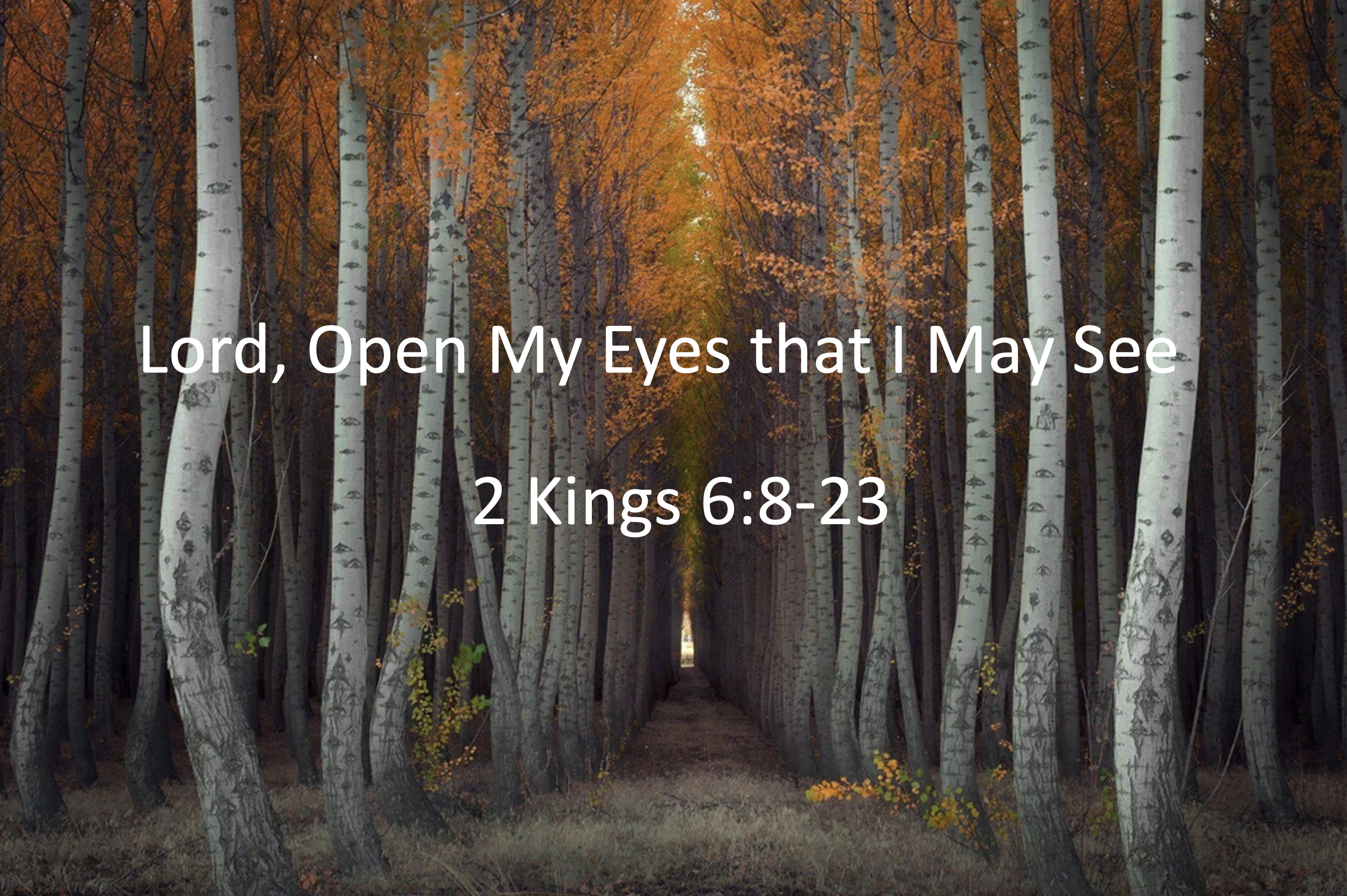 Lord, Open My Eyes That I May See