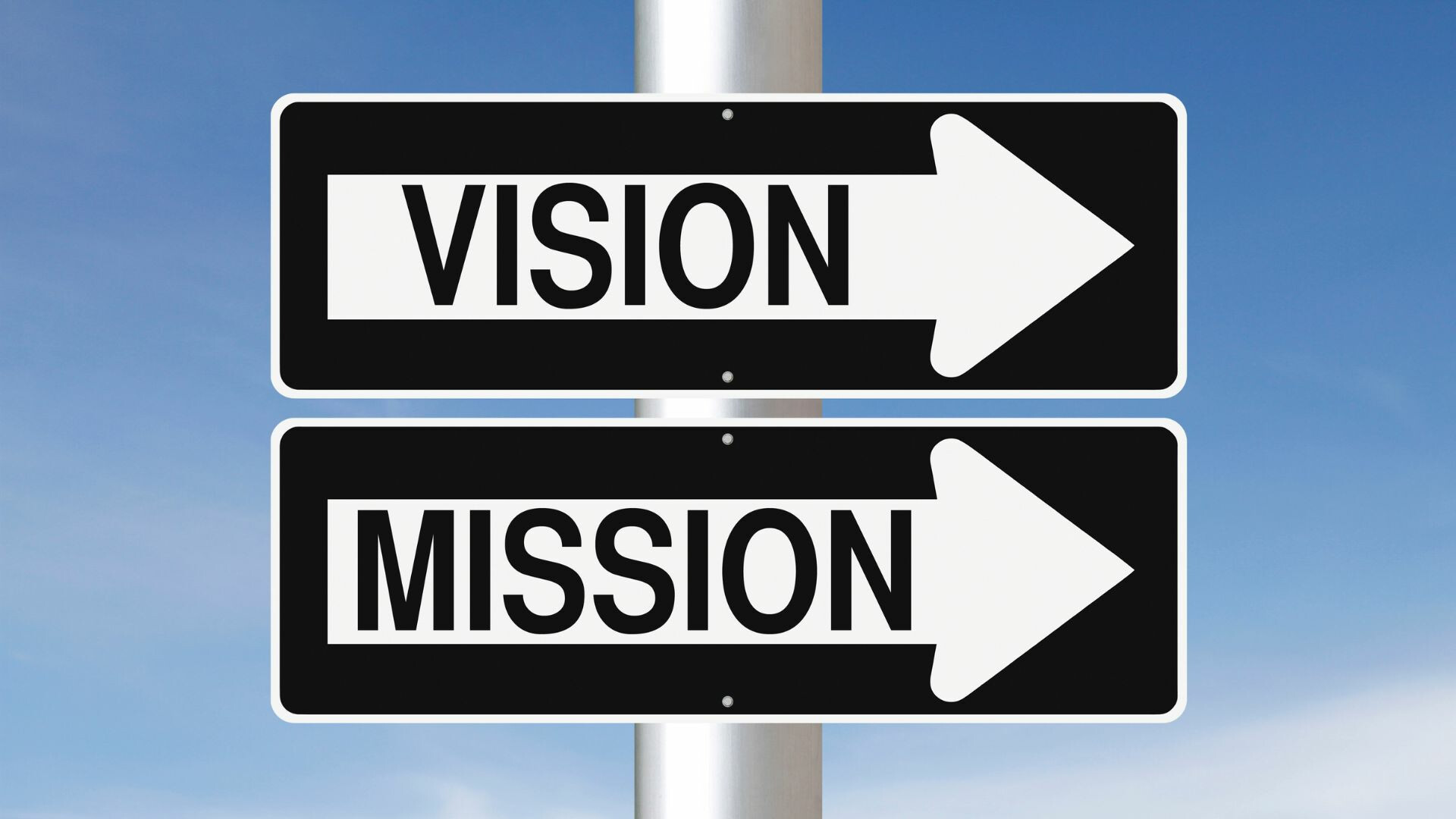 vision-mission-street-signs-future-concept